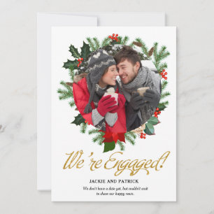 Winter Greenery Foto Verloving Aankondiging