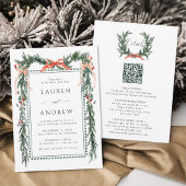 Winter Greenery Garland Wedding All in One Kaart