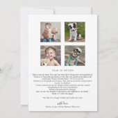 Winter Greenery Glory naar God Year in Review Feestdagenkaart (Achterkant)