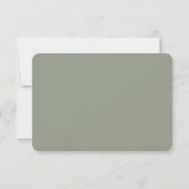 Winter Greenery Green Moss RSVP Card Meal Options (Achterkant)