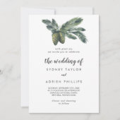 Winter Greenery Het huwelijk van uitnodiging (Voorkant)
