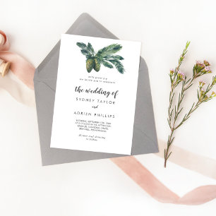 Winter Greenery Het huwelijk van uitnodiging