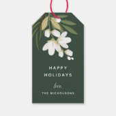 Winter Greenery Holiday Cadeaulabel (Voorkant)