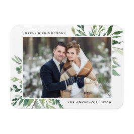 Winter Greenery | Holiday Photo Magnet Magneet
