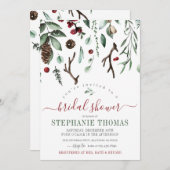 Winter Greenery Holiday Vrijgezellenfeest Kaart (Voorkant / Achterkant)