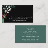 Winter Greenery Holly en Berries Kerstmis Visitekaartje (Voorkant / Achterkant)