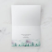 Winter Greenery Holly Mistletoe Waterverf Garland Feestdagen Kaart (Binnen)