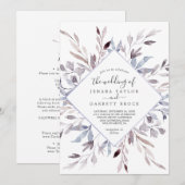 Winter Greenery in één huwelijk Kaart (Voorkant / Achterkant)