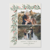 Winter Greenery Ivory 2 Foto Kerstmis (Voorkant)