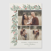 Winter Greenery Ivory 3 Foto Kerstmis (Voorkant)