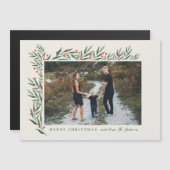 Winter Greenery Ivory Foto Kerstmis (Voorkant / Achterkant)