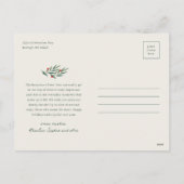 Winter Greenery Ivory Foto Kerstmis Feestdagenkaart (Achterkant)