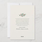 Winter Greenery Ivory Foto Kerstmis Feestdagenkaart (Achterkant)