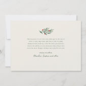 Winter Greenery Ivory Foto Kerstmis Feestdagenkaart (Achterkant)