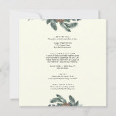 Winter Greenery | Ivory Front and Back Wedding Kaart (Achterkant)