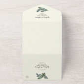 Winter Greenery | Ivory Wedding All In One Uitnodiging (Buitenkant)