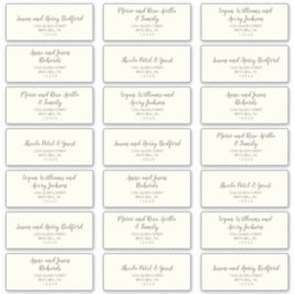 Winter Greenery|Ivory Wedding Guest Adresetiketten Sticker