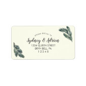Winter Greenery | Ivory Wedding RSVP-adres Etiket (Voorkant)