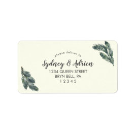 Winter Greenery | Ivory Wedding RSVP-adres Etiket