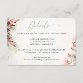 Winter Greenery Kerst Rood Trouwdetails Informatiekaartje (Voorkant)