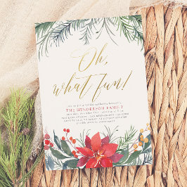 Winter Greenery kerstfeestdag Feestdagenkaart