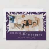 Winter Greenery meer de Merrier Baby Birth Feestdagenkaart (Voorkant)