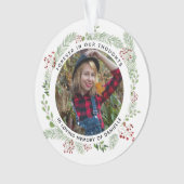 Winter greenery Memorial Fotoversiering Ornament (voorkant)