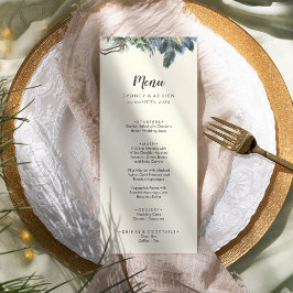 Winter Greenery | Menu Ivory Wedding Dinner
