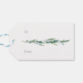 Winter Greenery “Merry Christmas” Cadeaulabel (Achterkant Horizontaal)