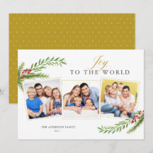 Winter Greenery Minimal 3 Photo Joy To The World