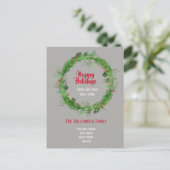 Winter Greenery New Home Prettige feestdagen Briefkaart (Staand voorkant)