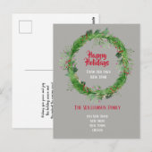 Winter Greenery New Home Prettige feestdagen Briefkaart (Voorkant / Achterkant)