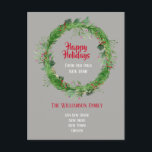 Winter Greenery New Home Prettige feestdagen Briefkaart<br><div class="desc">Winter Greenery Hand Drawn Wreath. prettige feestdagen van onze nieuwe Kaart van Feestdagen thuis . De Sjabloon is zo ingesteld dat u uw nieuwe adresgegevens kunt toevoegen en contact kunt houden met vrienden en familieleden voor het vakantieseizoen.</div>