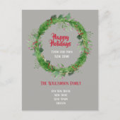 Winter Greenery New Home Prettige feestdagen Briefkaart (Voorkant)