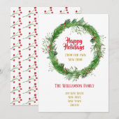 Winter Greenery New Home Prettige feestdagen Feestdagenkaart (Voorkant / Achterkant)