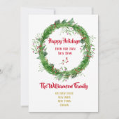 Winter Greenery New Home Prettige feestdagen Feestdagenkaart (Voorkant)