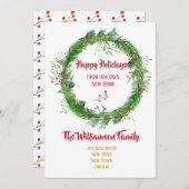 Winter Greenery New Home Prettige feestdagen Feestdagenkaart (Voorkant / Achterkant)