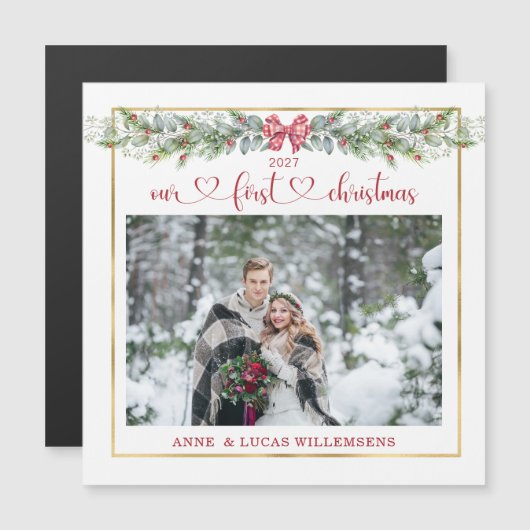 Winter Greenery Our 1st kerstbruiloft Photo (Voorkant / Achterkant)