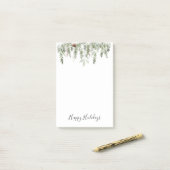 Winter Greenery Pine Cone Feestdagen Notes (Op bureau)