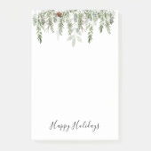 Winter Greenery Pine Cone Feestdagen Notes (Voorkant)