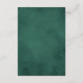 Winter Greenery Pine Cone Wedding Reception Informatiekaartje (Achterkant)