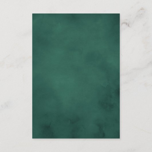 Winter Greenery Pine Cone Wedding Reception Informatiekaartje (Achterkant)