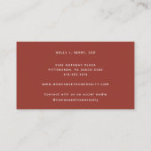 Winter Greenery Pine en Berries Holiday Business Visitekaartje (Achterkant)