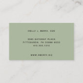 Winter Greenery Pine en Berries Holiday Business Visitekaartje (Achterkant)