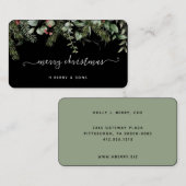 Winter Greenery Pine en Berries Holiday Visitekaartje (Voorkant / Achterkant)