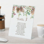 Winter Greenery Pine en Holly Reclamebord Met Voetstuk (Insitu)