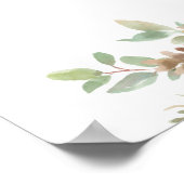 Winter Greenery Pine Rehearsal Dinner Welcome Sign Poster (Hoek)