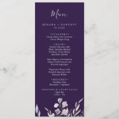 Winter Greenery | Plum Wedding Dinner Menu (Voorkant)