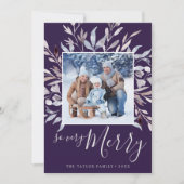 Winter Greenery plum zo heel prettig jaar in Revie Feestdagenkaart (Voorkant)