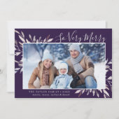 Winter Greenery Plum, zo mooi Landschap foto Feestdagenkaart (Voorkant)